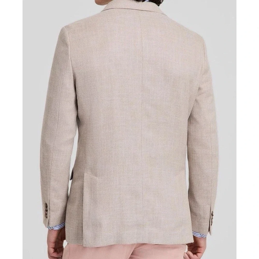 Tommy‎ Hilfiger Mens Modern fit Sport Coat Blazer 36S Beige Solid Stretch